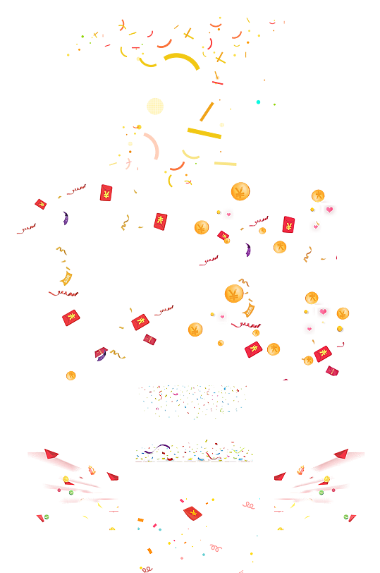 彩帶飄帶紅包裝飾氣氛元素