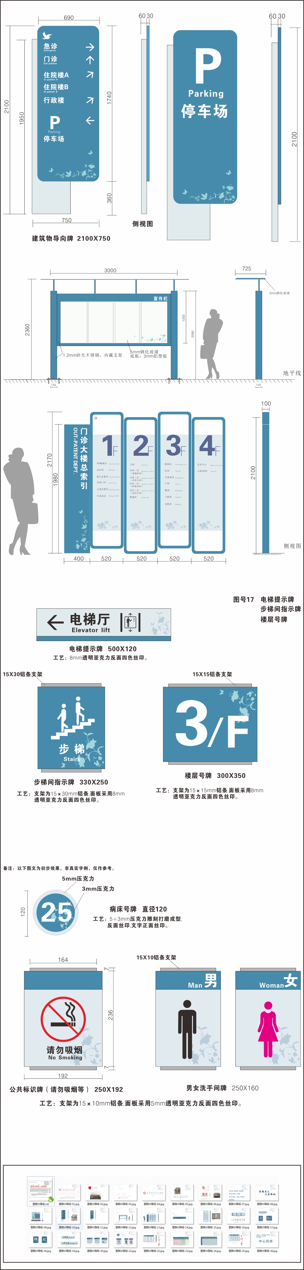 医疗医院导视医院VI导视素材