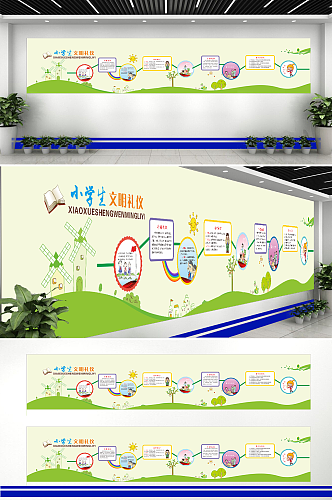 小学生文明礼仪文化墙