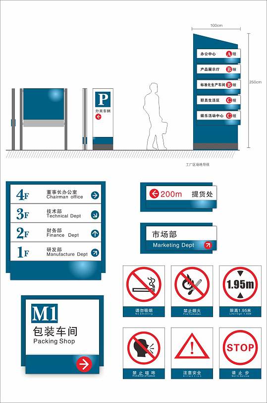 温馨提示牌楼层指示牌设计