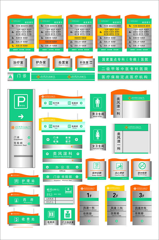医院导视牌楼层牌