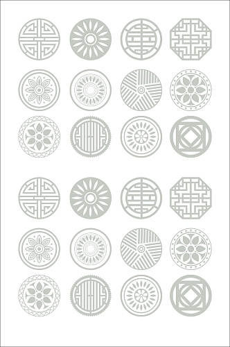 简约中国风圆形传统图案素材