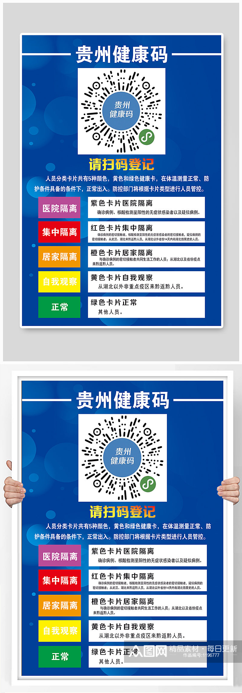 贵州健康码设计海报素材