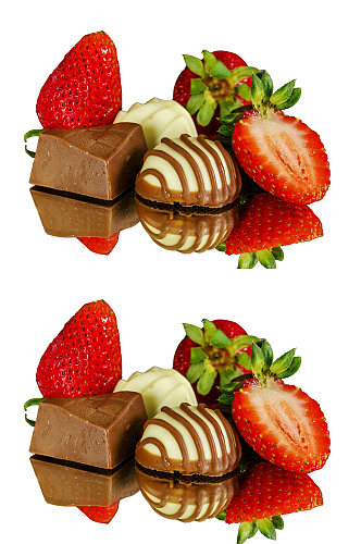 巧克力水果草莓免扣素材