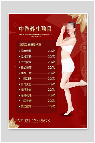中医养生项目宣传海报设计