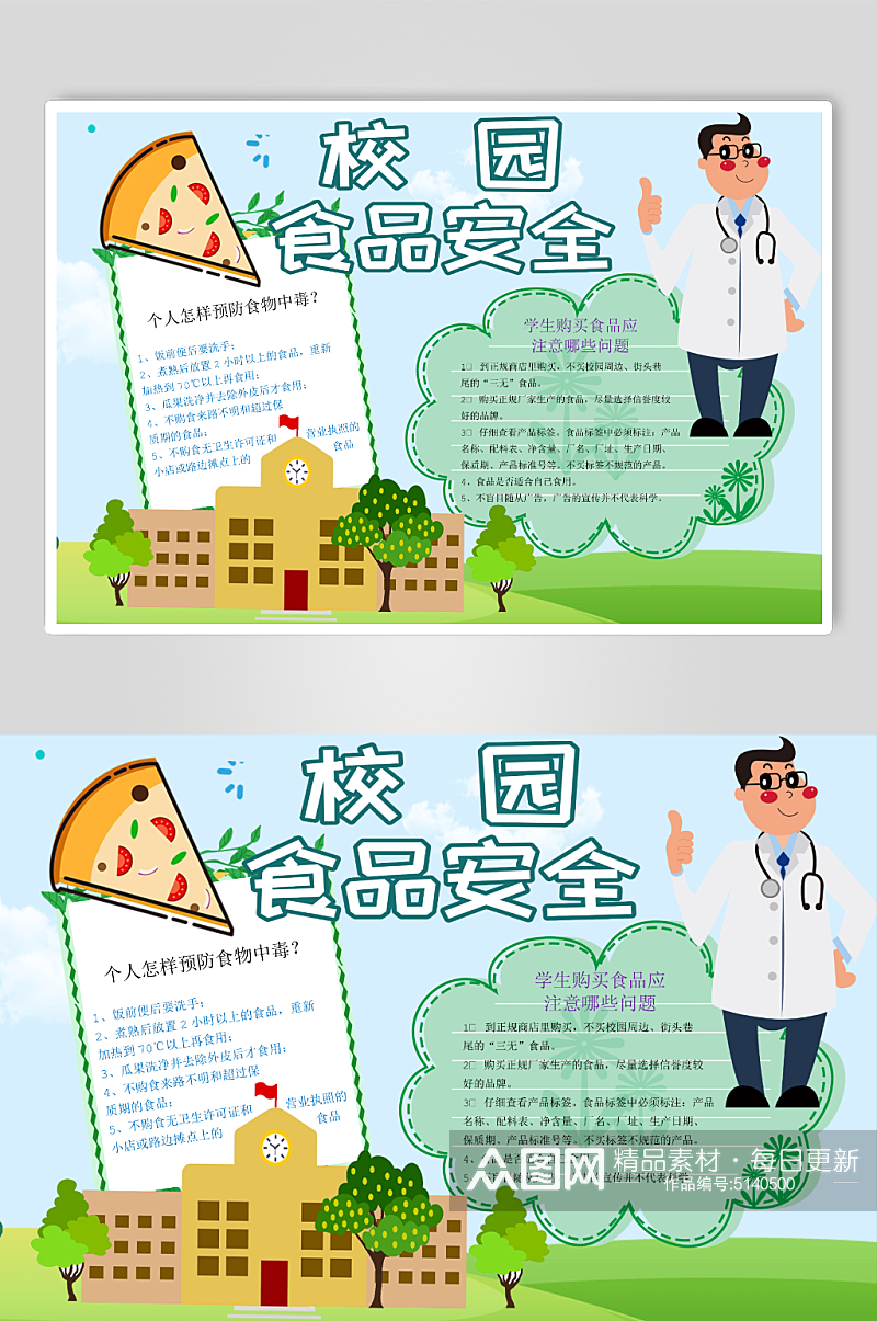 学校食品安全版报食品宣传小报素材