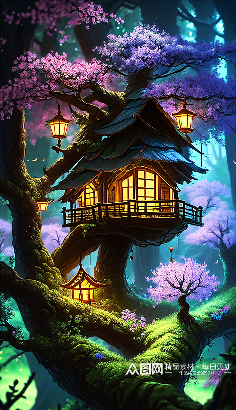 童话森林魔法建筑素材