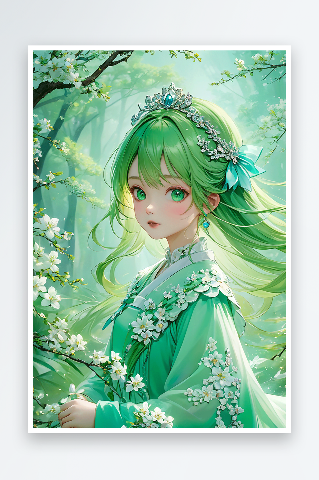 手绘少女卡通人物素材