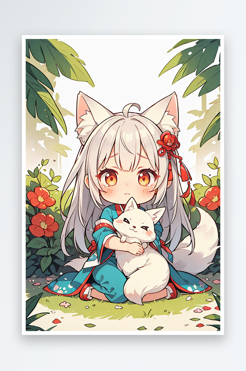 儿童卡通美感动漫手绘插画素材