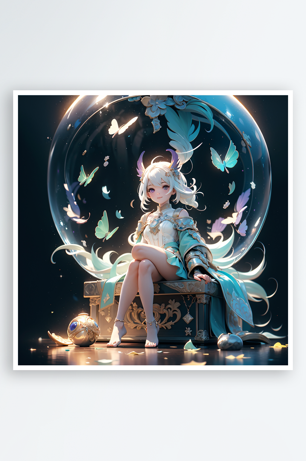 国漫风少女插画手办素材