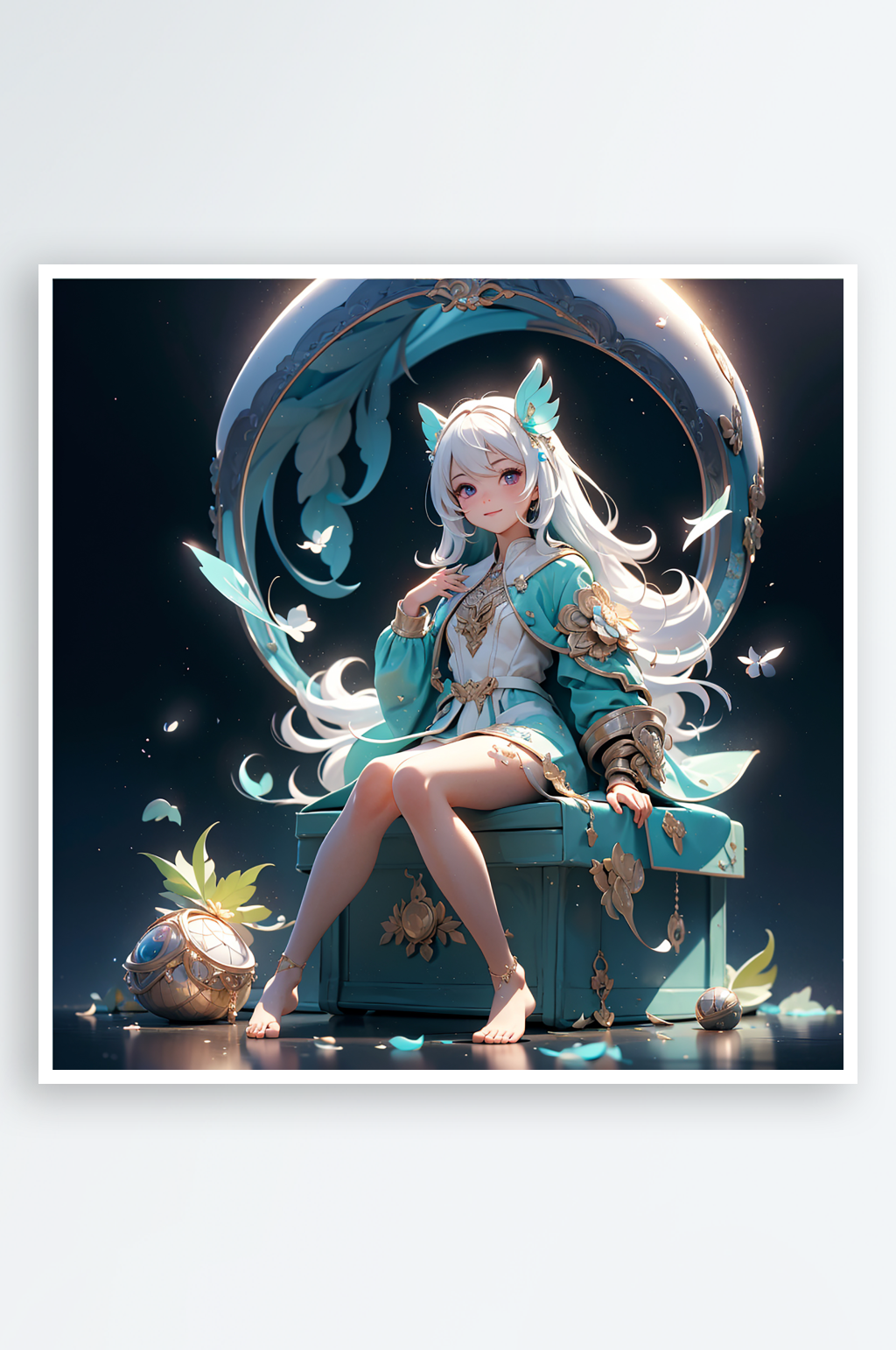 国漫风少女插画手办素材