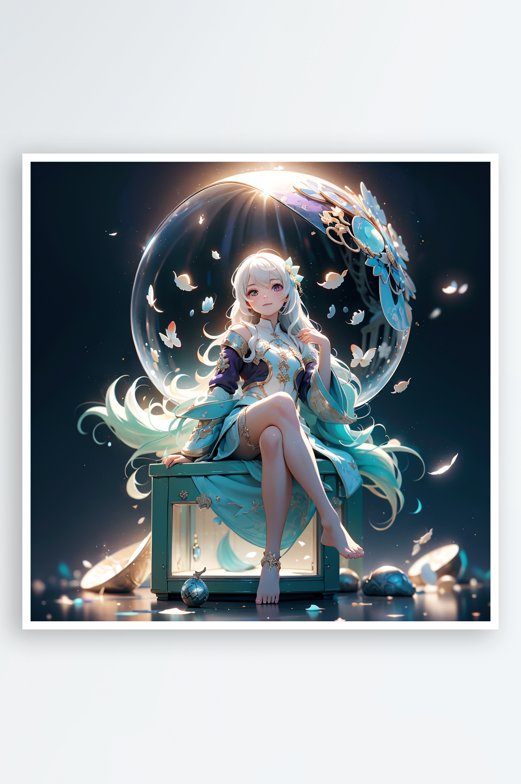 国漫风少女插画手办素材