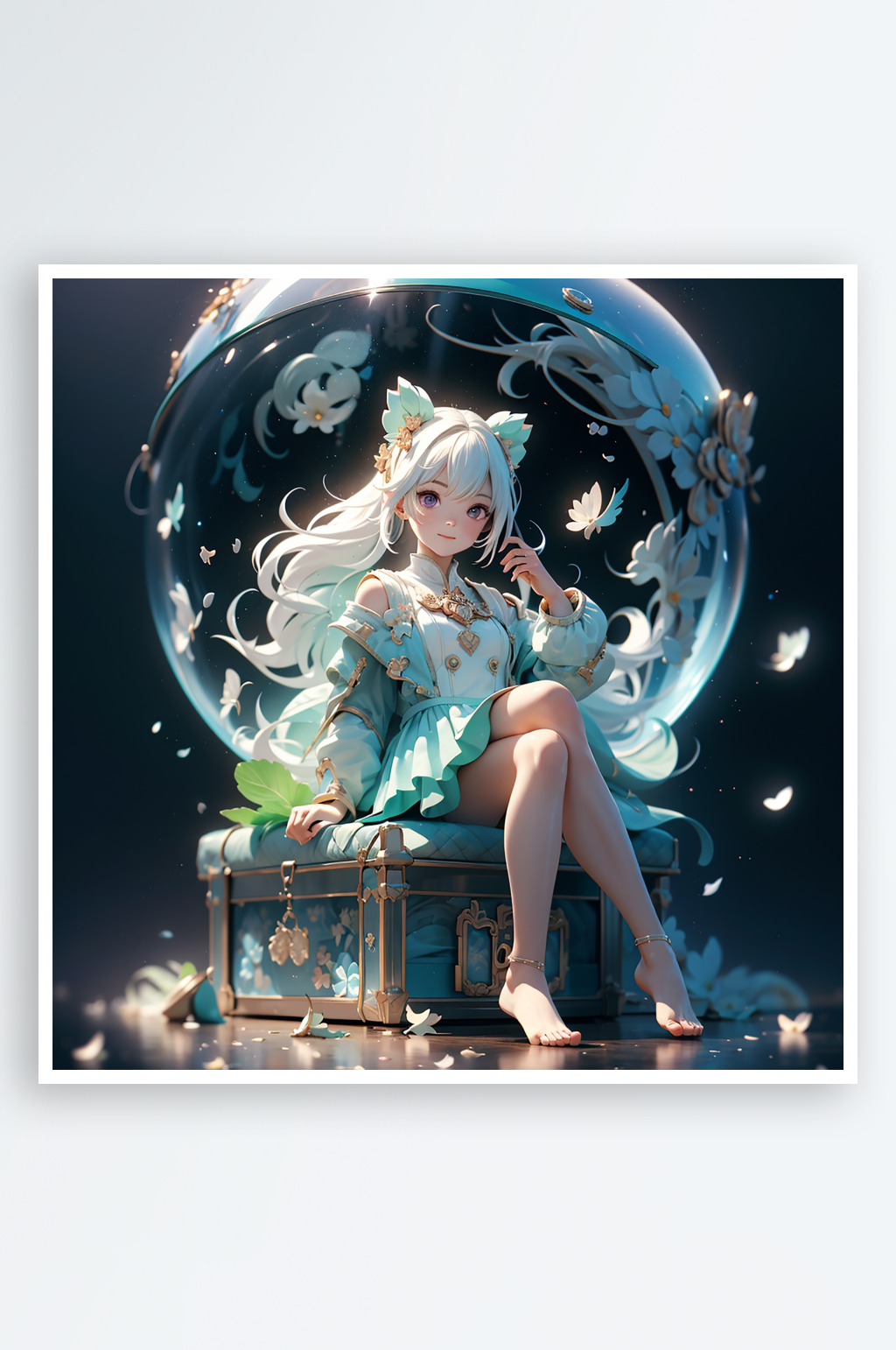 国漫风少女插画手办素材