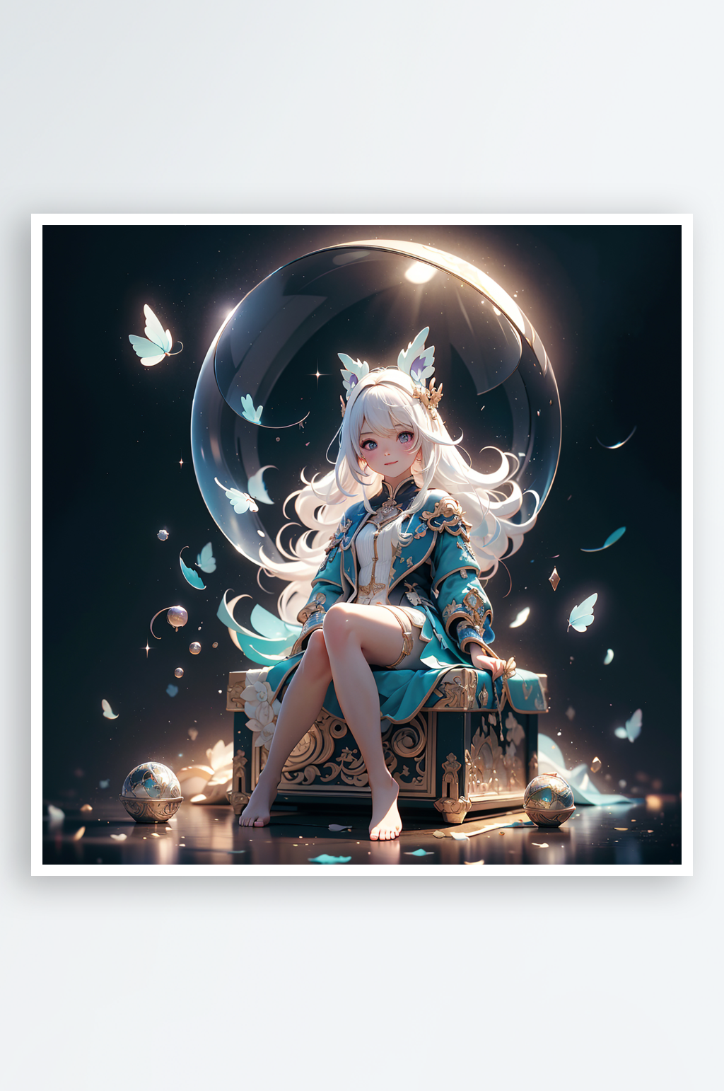 国漫风少女插画手办素材