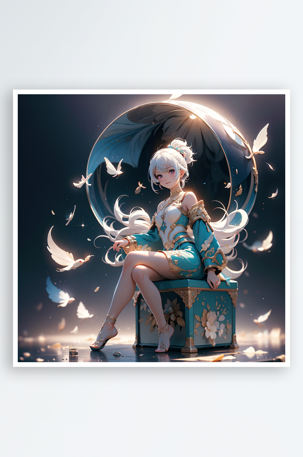 国漫少女插画手办素材