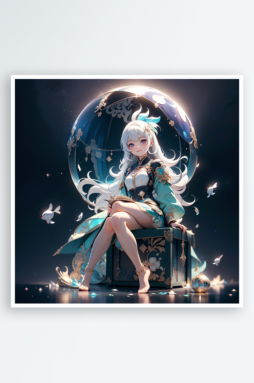 国漫少女插画手办素材