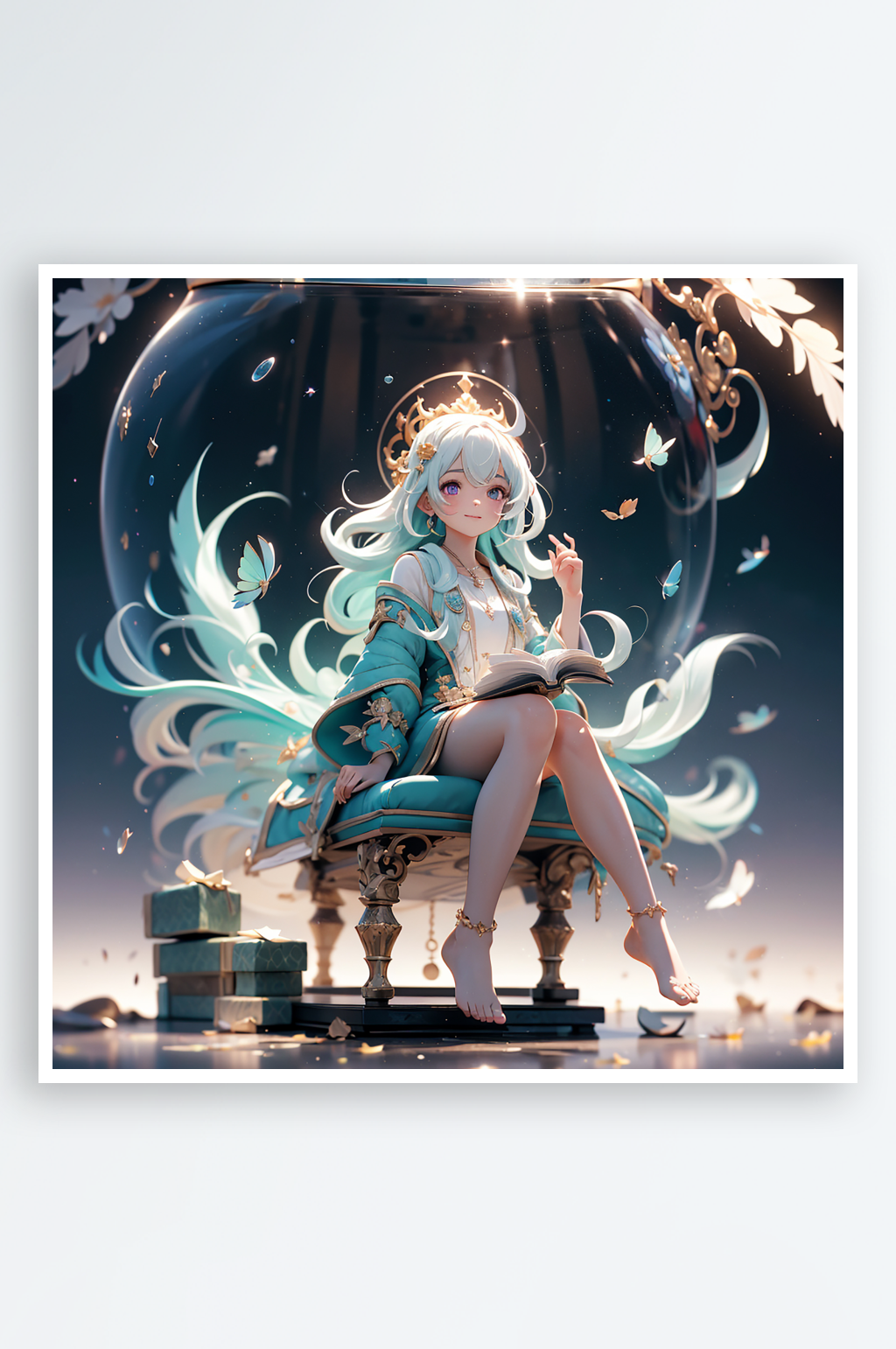 国漫少女插画手办素材