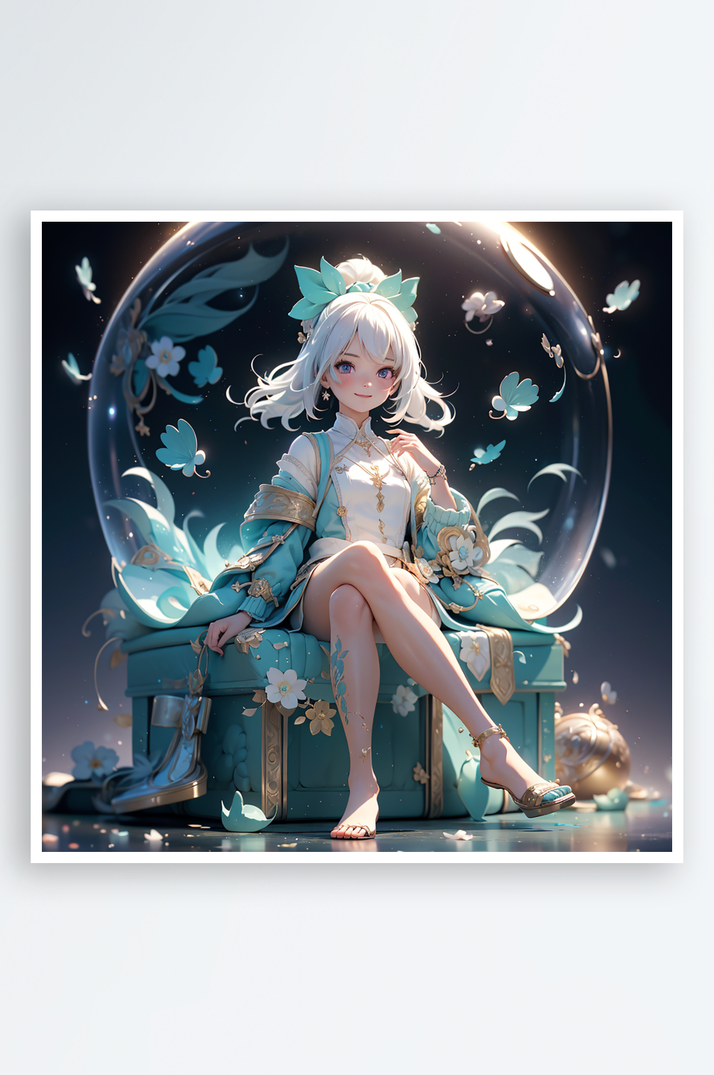国漫少女插画手办素材