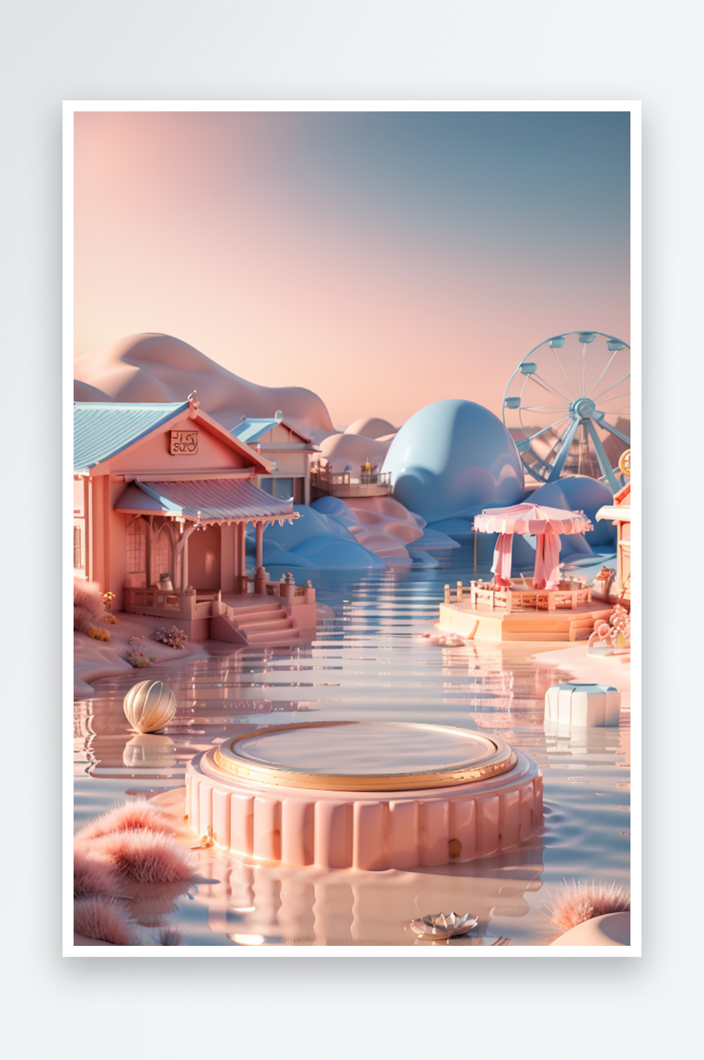 3D渲染C4D電商背景素材