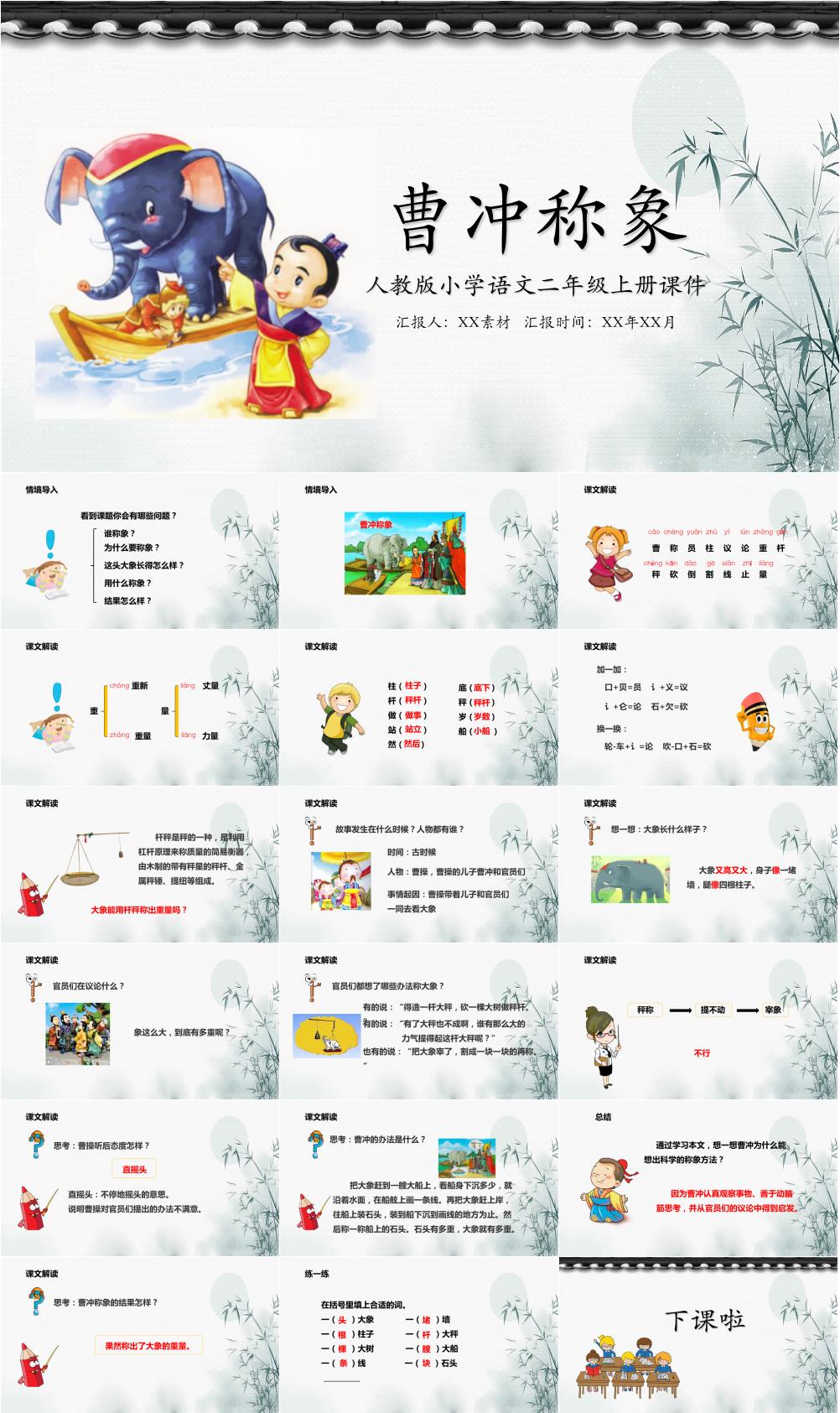 中国成语故事介绍曹冲称象素材