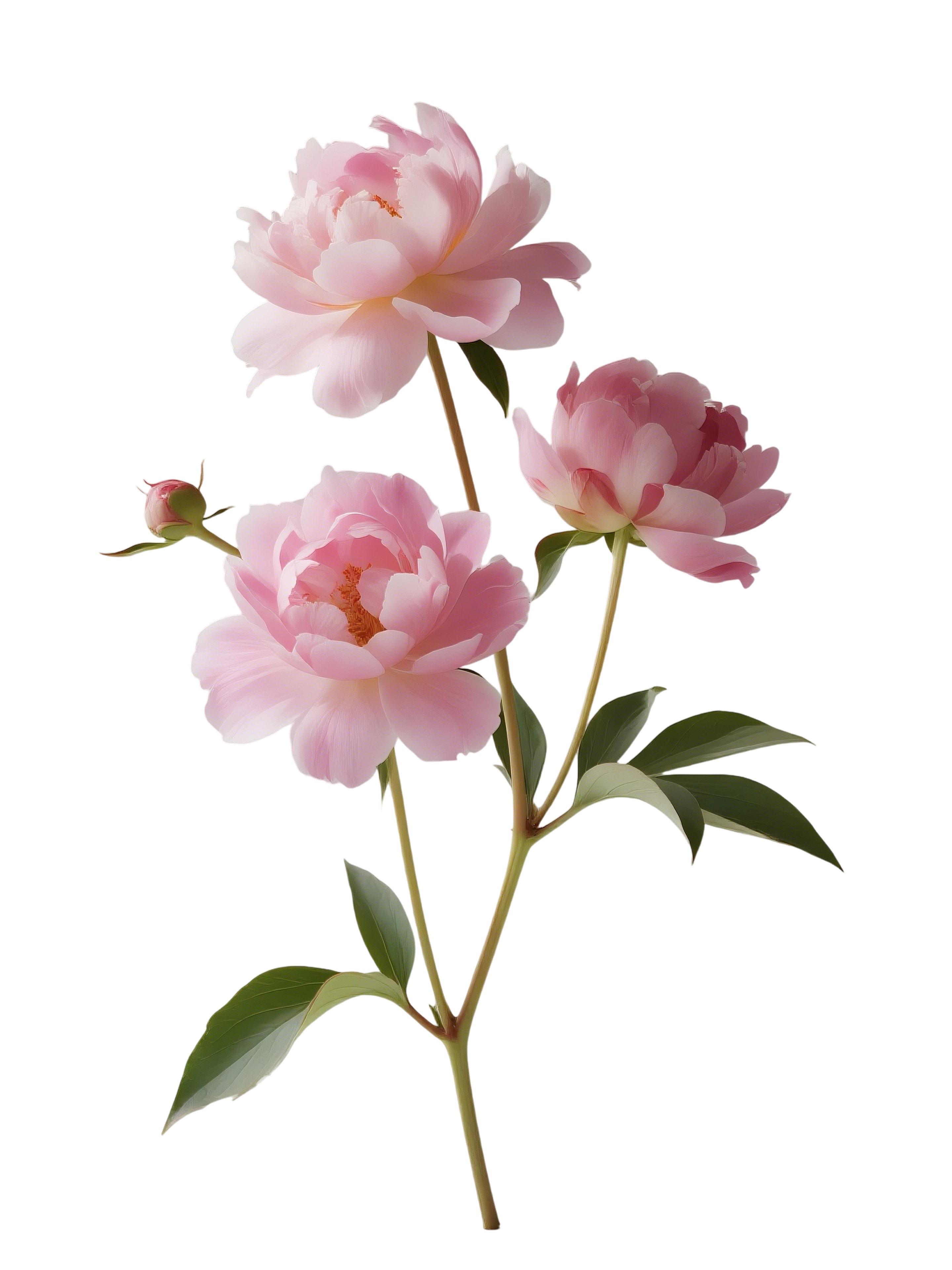 芍药8粉色系花元素素材