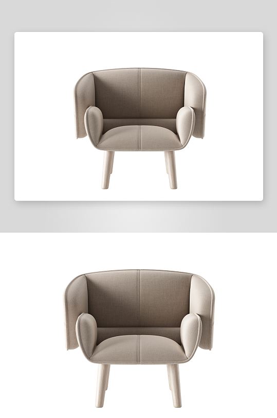 沙发椅单人模型7-众图网