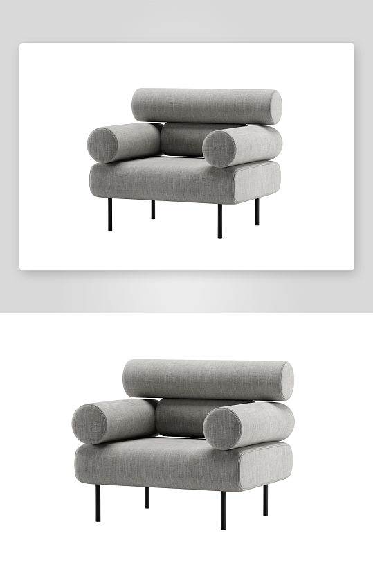 沙发椅单人模型18-众图网