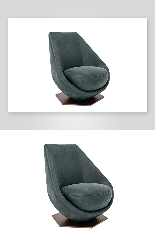 沙发椅单人模型圆形-众图网