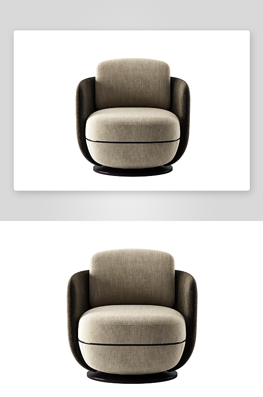 沙发椅单人模型圆形-众图网