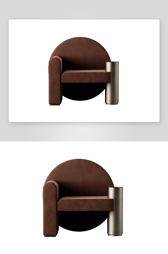 沙发椅单人模型圆形-众图网