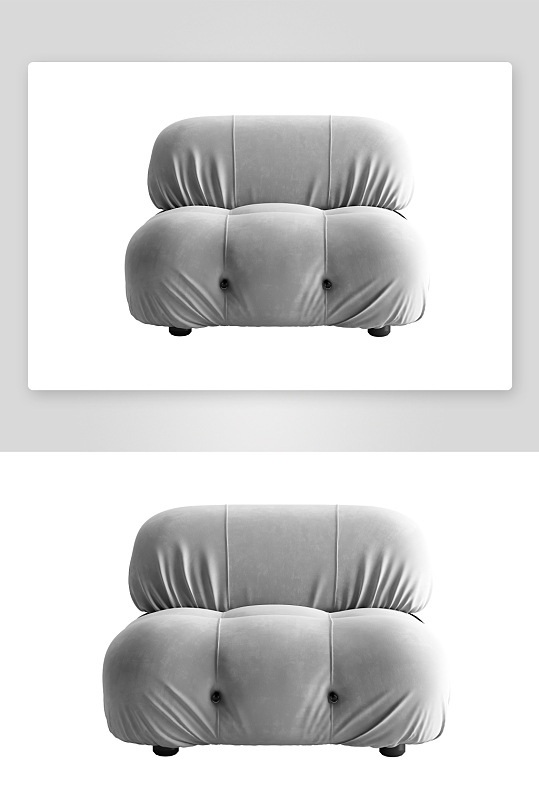 沙发椅单人模型灰的-众图网