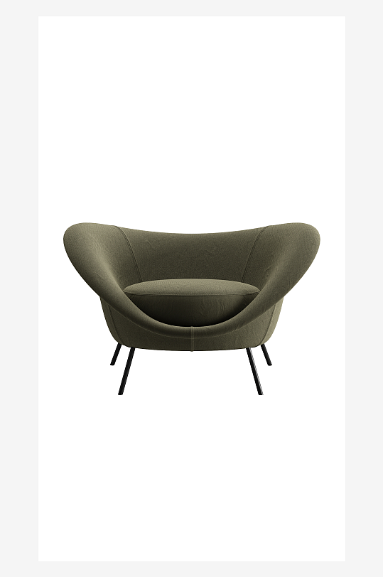 现代风沙发椅单人模型-众图网