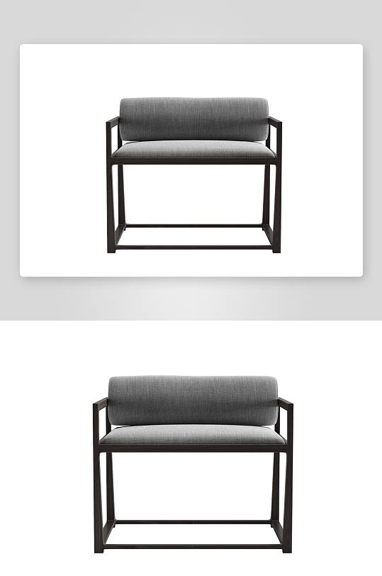 现代风沙发椅单人模型-众图网