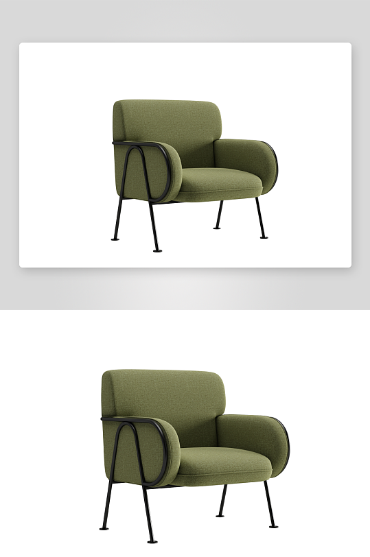 现代风沙发椅单人模型-众图网