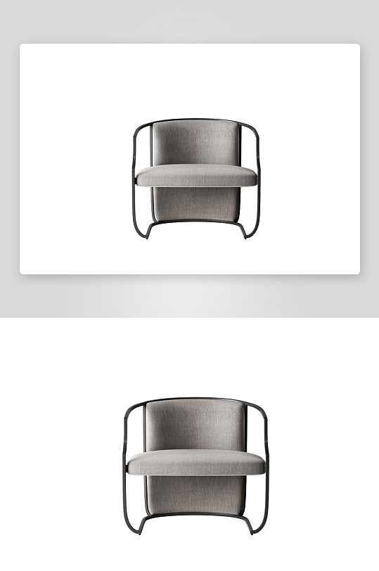 现代风沙发椅单人模型-众图网