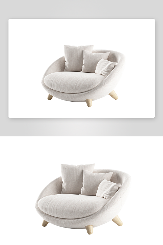 现代风沙发椅单人模型-众图网