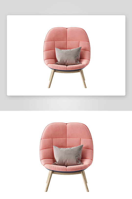 现代风沙发椅单人模型-众图网