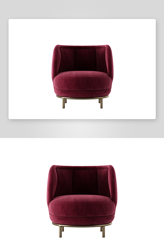 现代风沙发椅单人模型-众图网