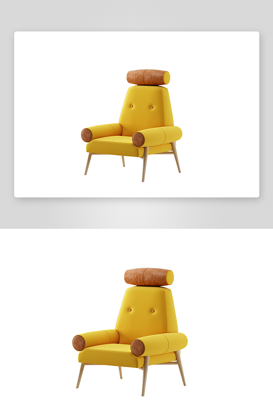 现代风沙发椅单人模型-众图网