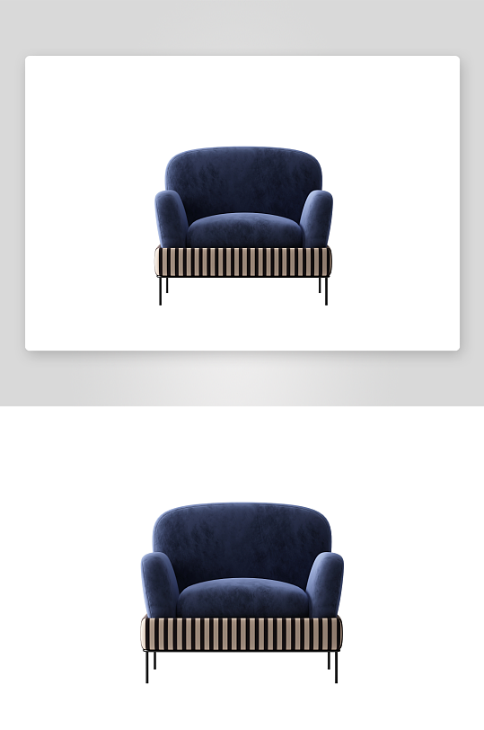 现代风沙发椅单人模型-众图网