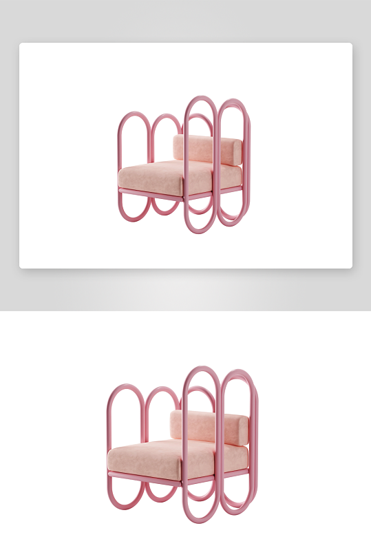 现代风沙发椅单人模型-众图网