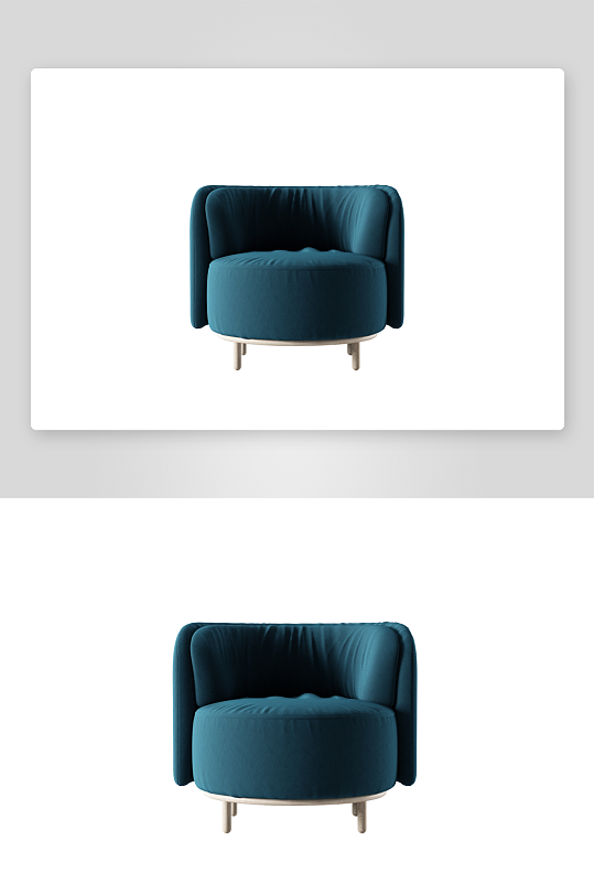 现代风沙发椅单人模型圆形-众图网