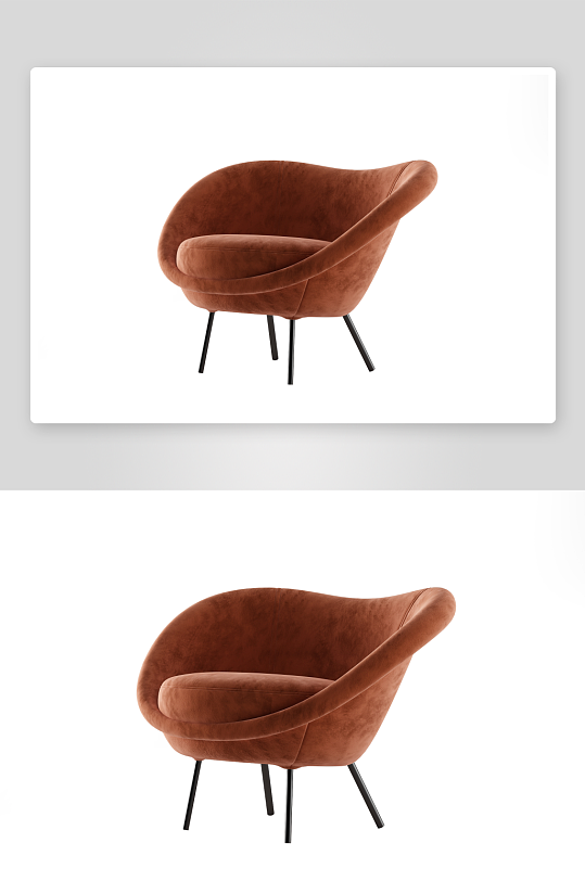 沙发椅单人模型86-众图网