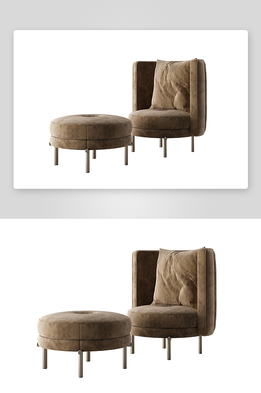 沙发椅单人模型87-众图网