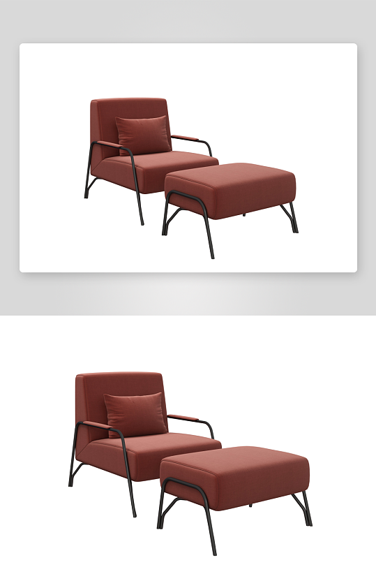 沙发椅单人模型91-众图网