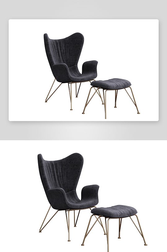 现代风沙发椅单人模型-众图网