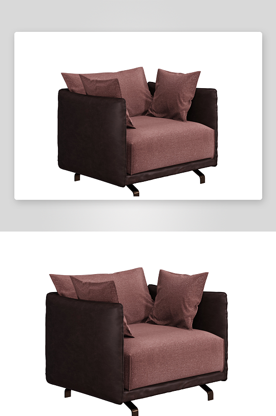 现代风沙发椅单人模型-众图网