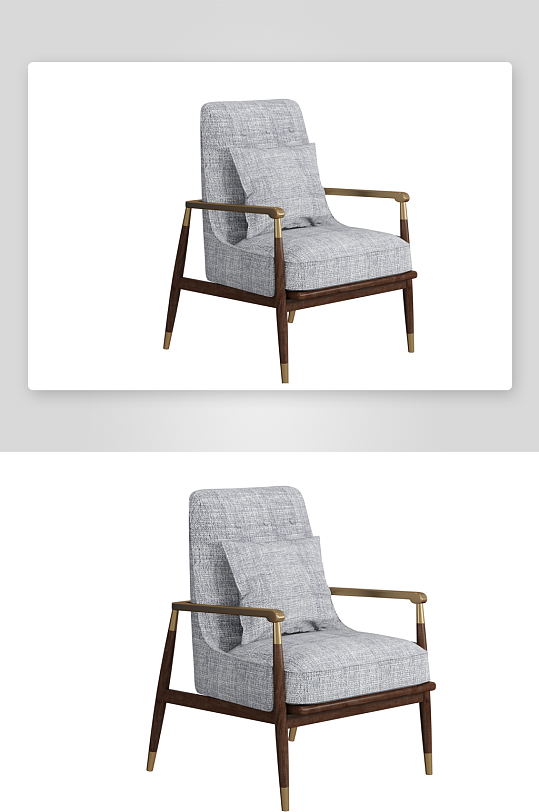 现代风沙发椅单人模型-众图网