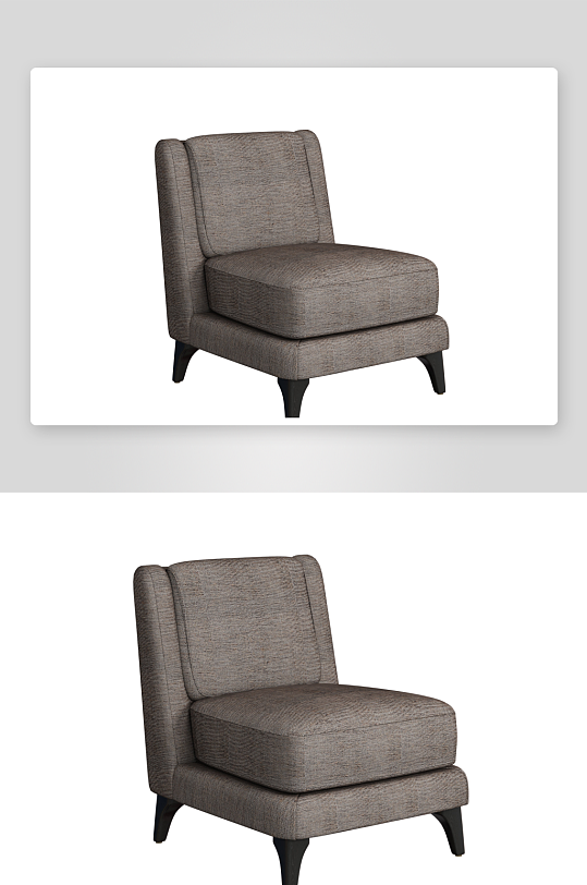 现代风沙发椅单人模型-众图网