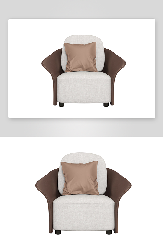 商务风沙发椅单人模型-众图网